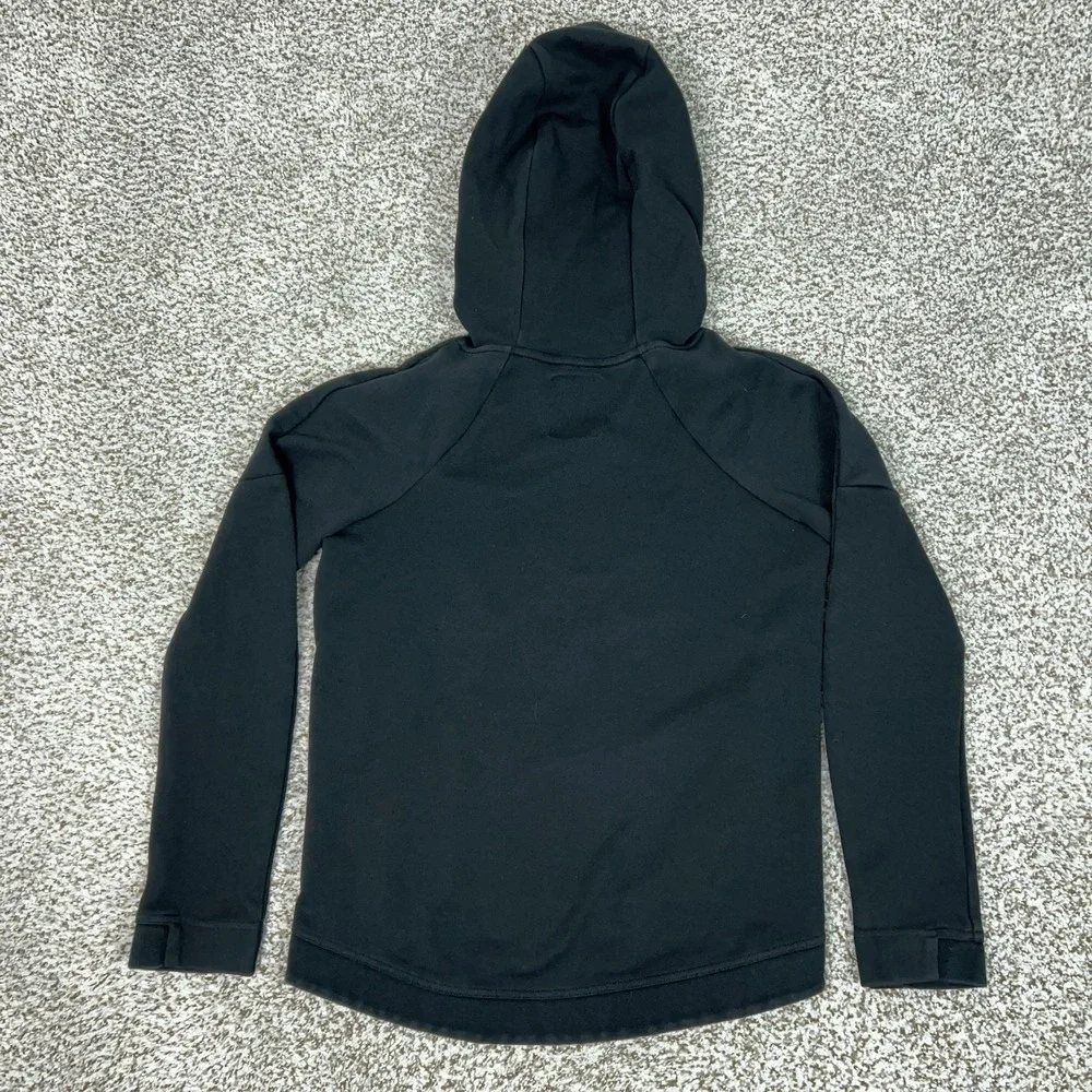 Nike Hoodie Womens XS Black‎ Pullover Sweatshirt Funnel Neck Tech Fleece Sports